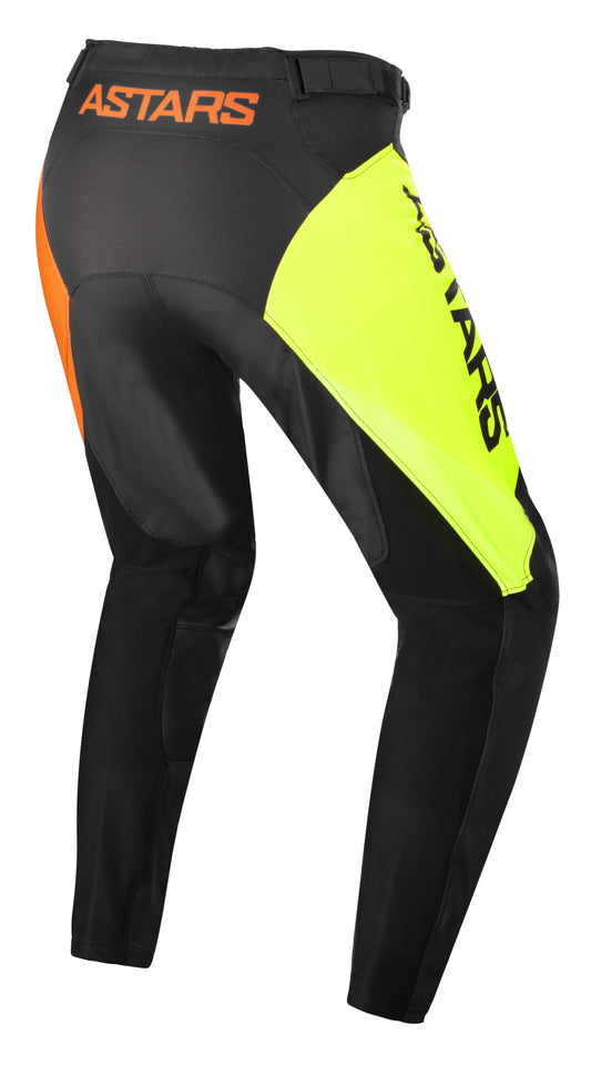 YOUTH RACER COMPASS PANTS BLACK/YELLOW FLUO/CORAL SZ