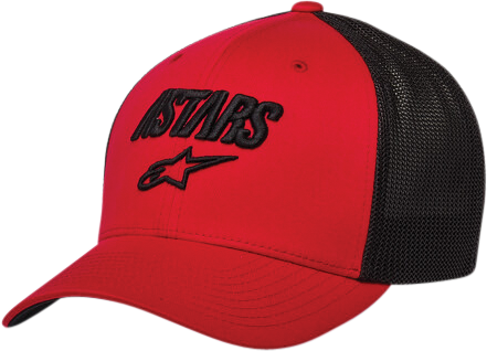 ANGLE STRETCH MESH HAT RED/BLACK