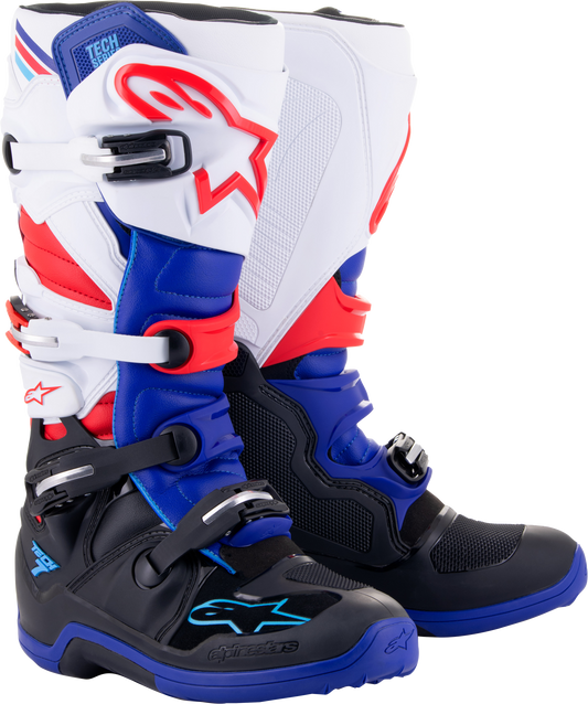 TECH 7 BOOTS BLACK/BLUE/RED/WHITE