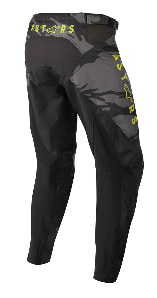 YOUTH RACER TACTICAL PANTS BLK/GRAY CAMO/YLW FLUO SZ
