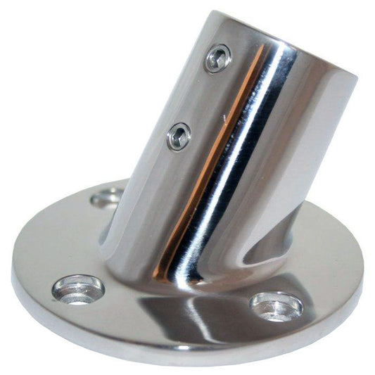 Whitecap " O.D. 60 Degree Round Base SS Rail Fitting [6040C]