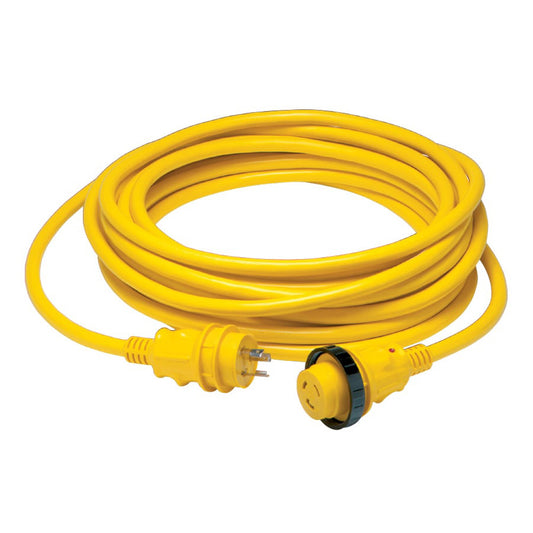 Marinco 30 Amp Power Cord Plus Cordset - 35' - Yellow [35SPP]