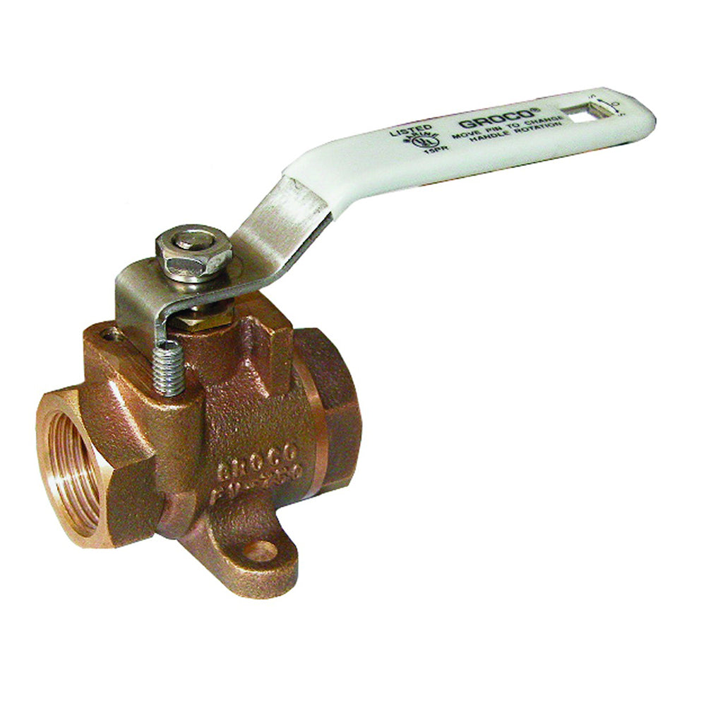 GROCO 1/2" NPT Bronze Inline Fuel Valve [FV-500]