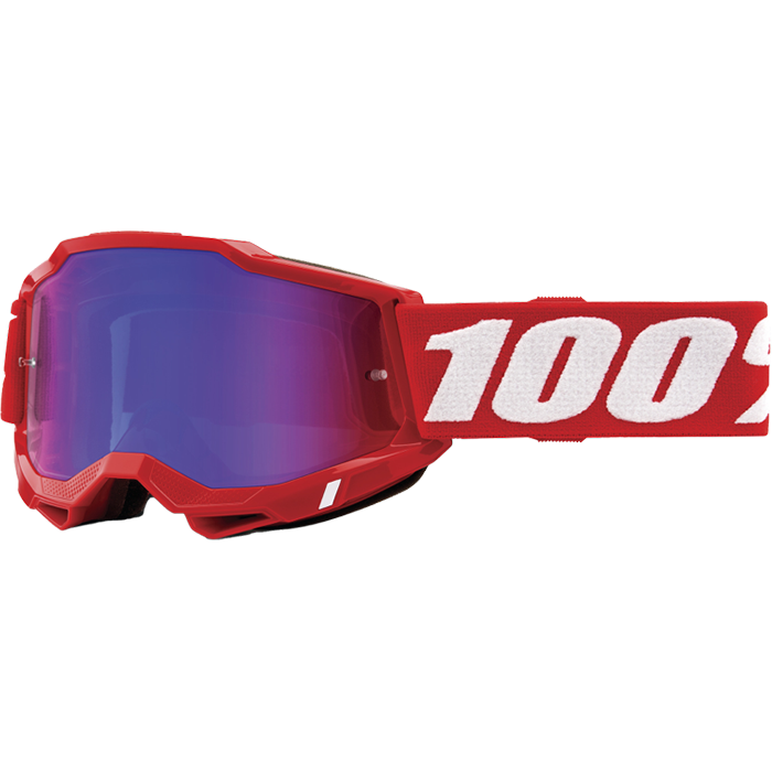 ACCURI 2 GOGGLE NEON RED MIRROR RED/BLUE LENS