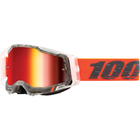RACECRAFT 2 GOGGLE SCHRUTE MIRROR RED LENS