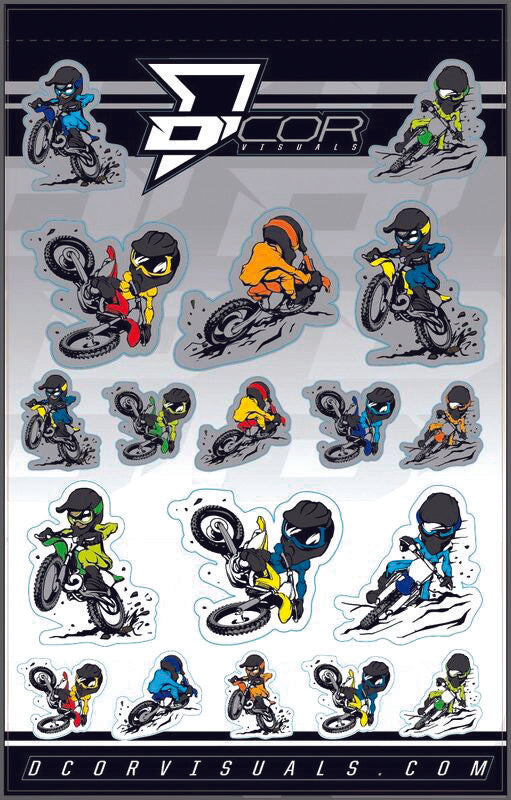 KIDS CHARICATURE DECAL SHEET 4 MIL