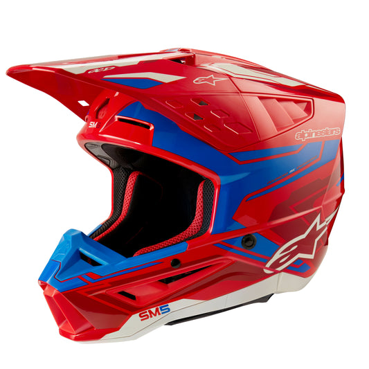 S-M5 ACTION 2 HELMET BRIGHT RED/BLUE GLOSSY