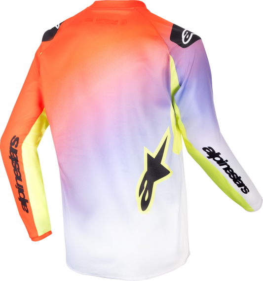 YOUTH RACER LUCENT JERSEY WHITE/NEON RED/YELLOW FLUO