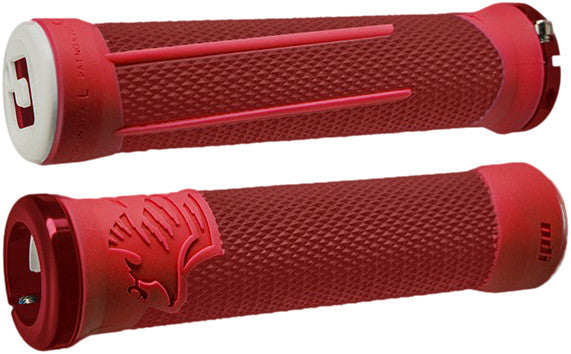 AG-2 SINGLE CLAMP LOCK-ON GRIP RED/FIRE 135MM