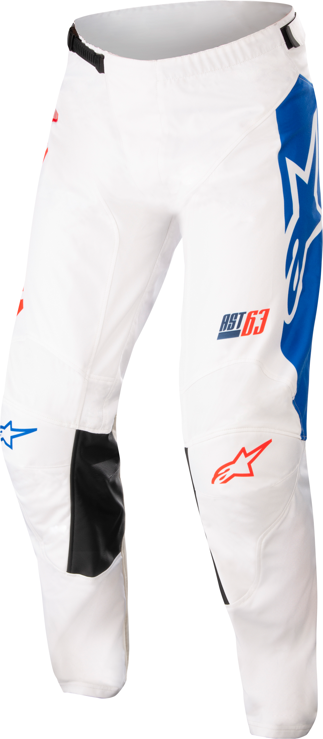 RACER COMPASS PANTS OFF WHITE/RED FLUO/BLUE