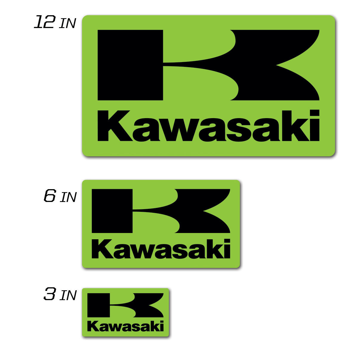 KAWASAKI ICON DECAL 12" - Motoboats us