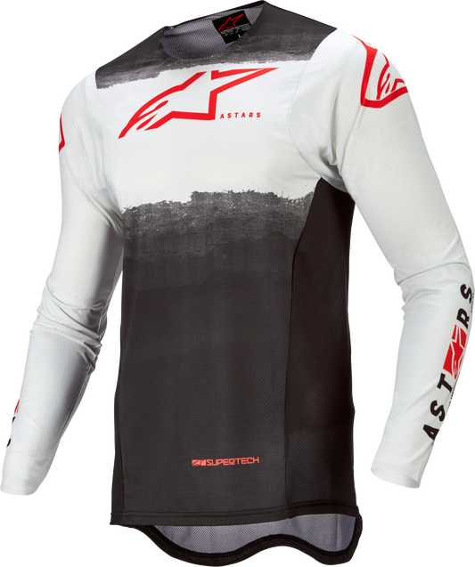 SUPERTECH FOSTER JERSEY WHITE/BLACK/RED FLUO