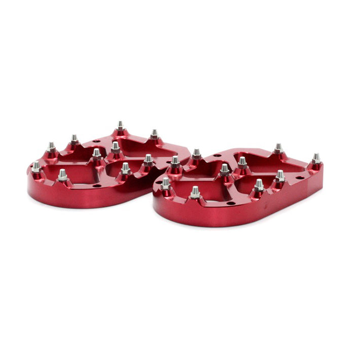 PRO SERIES FOOT PEG RISERS RED 13MM